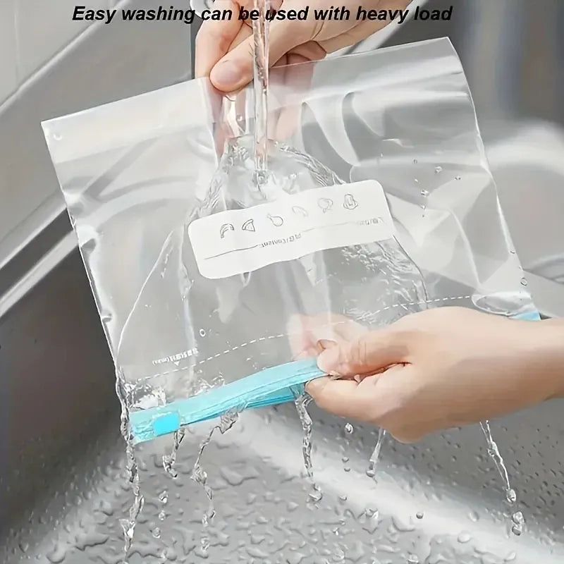 Sachets Zip Alimentaires Réutilisables Hermétiques - Lot de 12 pièces