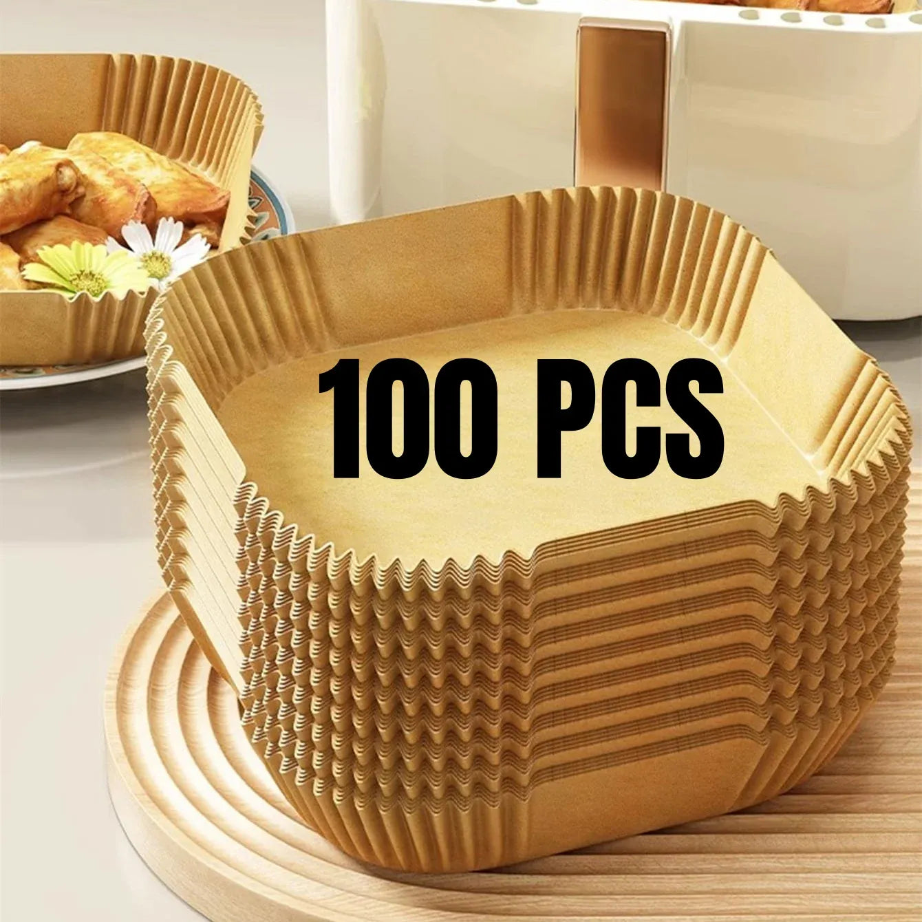 Papier Cuisson Air Fryer Jetable Réutilisable Lot de 100 Pièces Air Fryer
