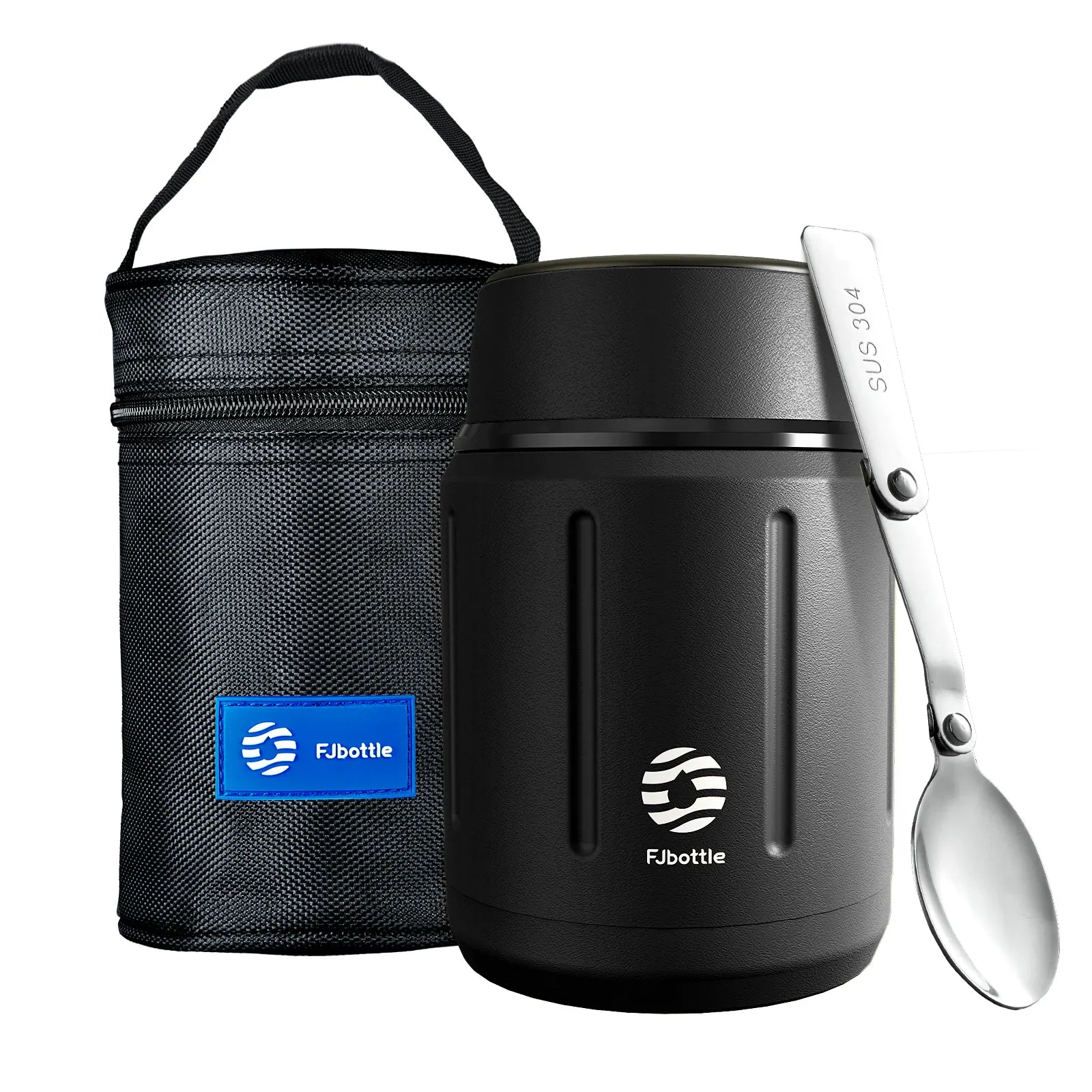 Thermos Repas 500 ml — Inox Double Paroi, Cuillère Pliante et Sac Isotherme Inclus lunchbox
