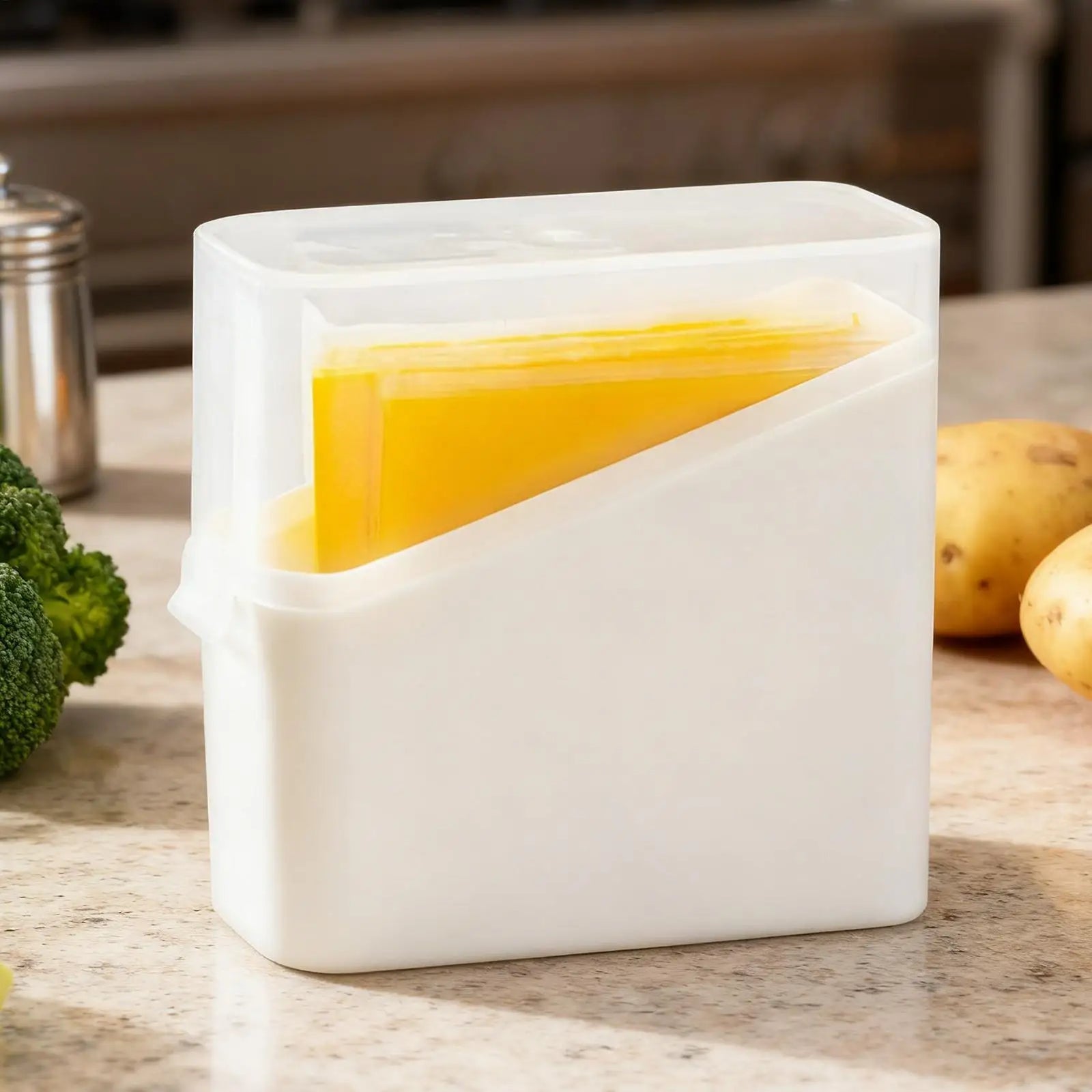 Boîte hermétique de rangement pour fromage | Organiseur frigo transparent