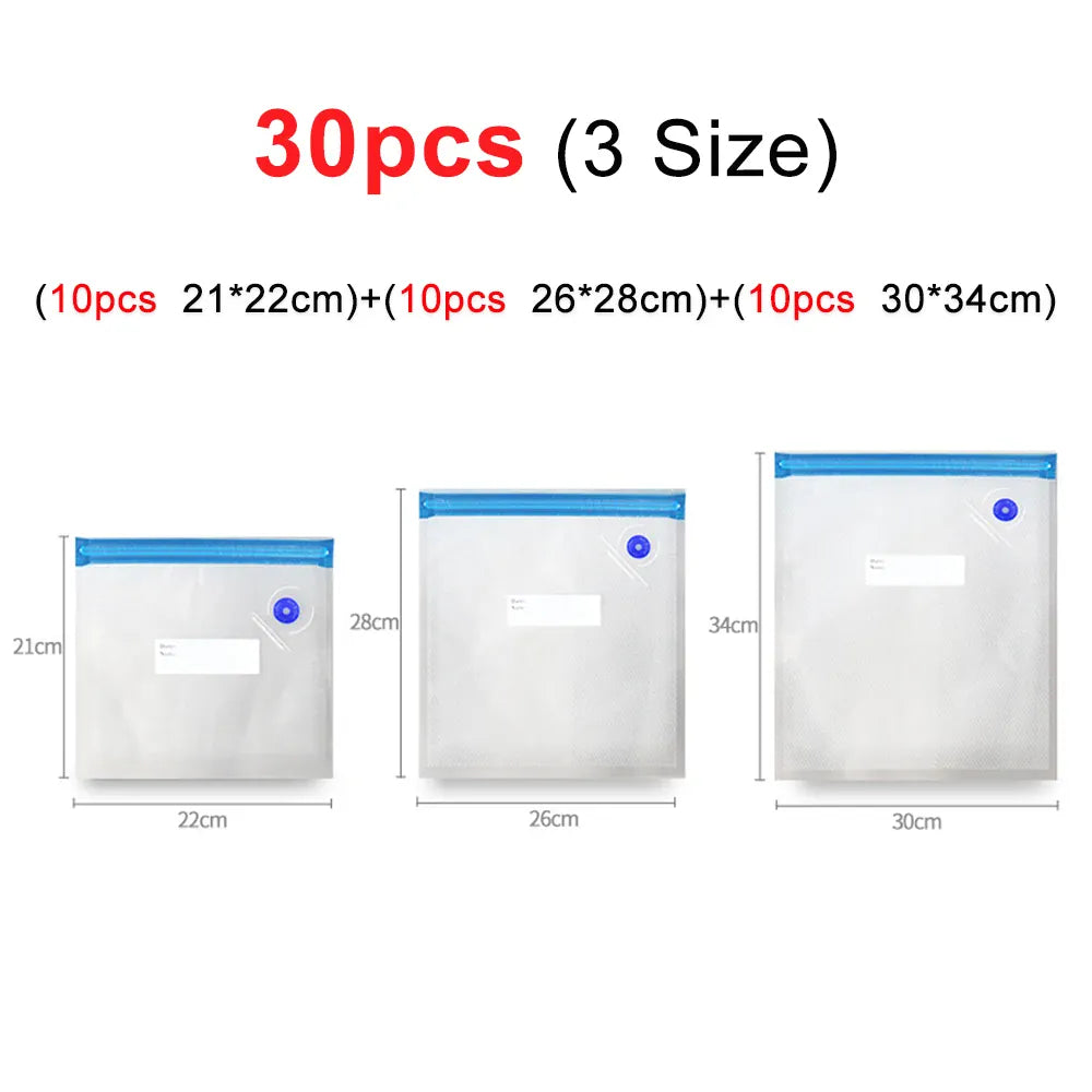 Sacs Sous Vide Alimentaire Réutilisables - Lot de 10 Unités sv