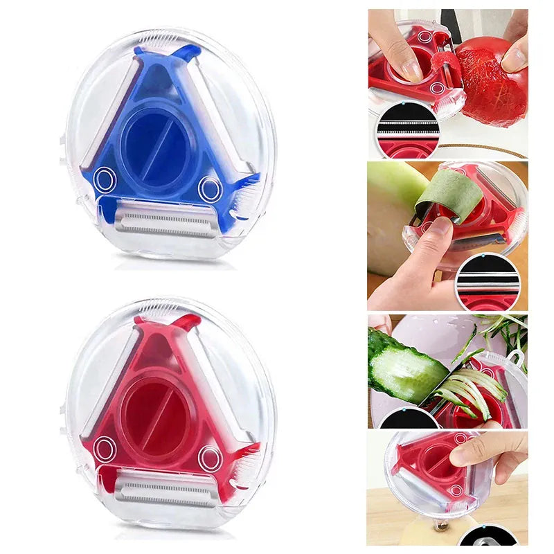 Éplucheur Multifonction en Acier Inoxydable | Lot de 3 Outils de Cuisine eplucheurs