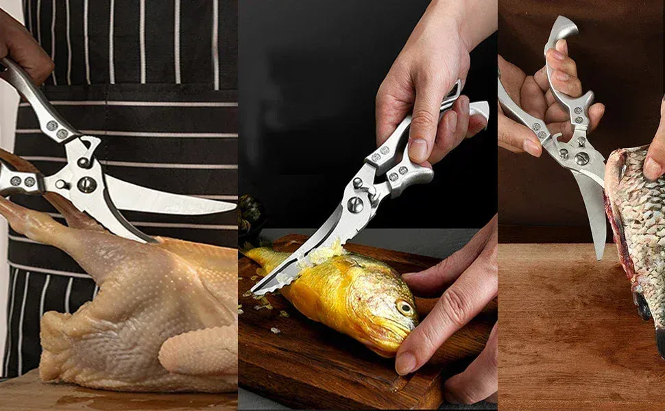 Ciseaux de cuisine en inox | Ultra aiguisés et multifonctions ciseaux