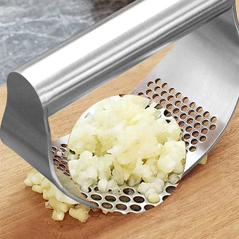Presse-Ail Inox Manuel avec Éplucheur | Outil de Cuisine Pratique presseail
