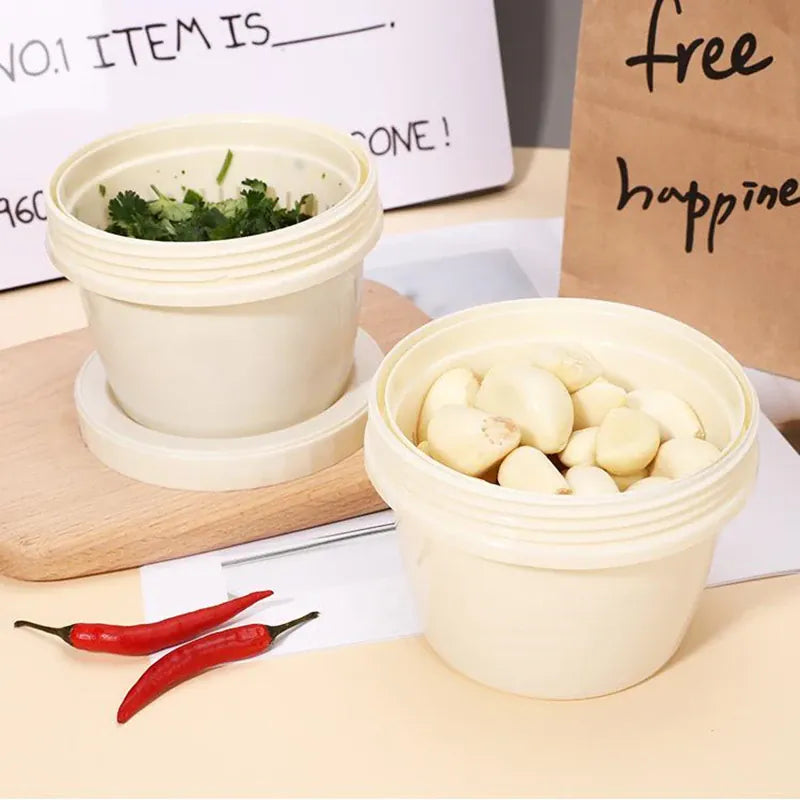 Bac de Rangement Frigo Hermétique pour Oignons Ail et Gingembre