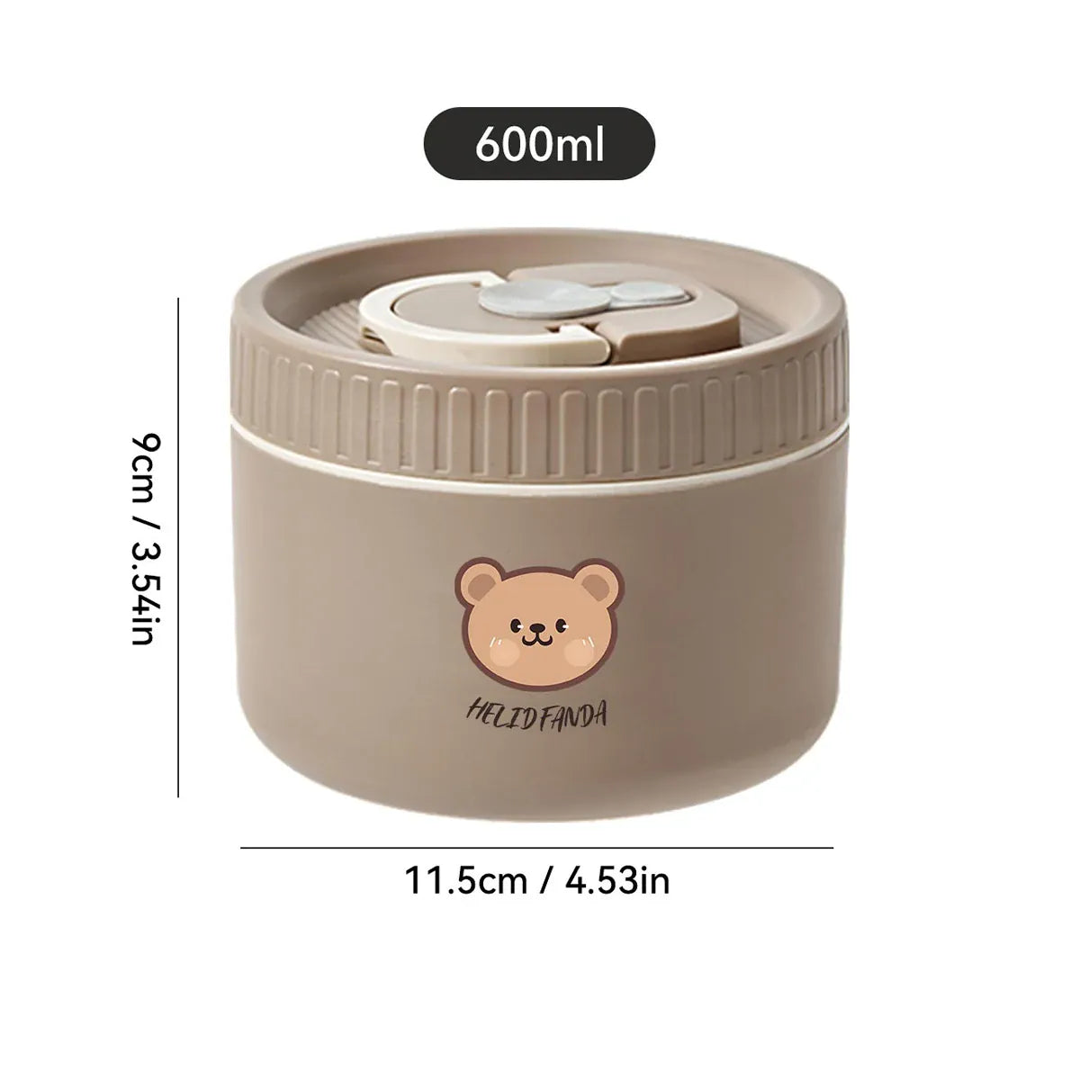 Ensemble de 4 Lunchbox cylindriques isothermes pour enfants (2 litres) Lunchbox