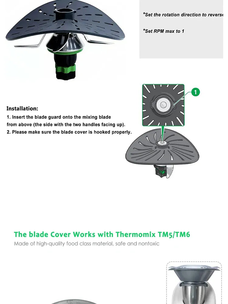 Protege-Lame Thermomix Compatible TM5 TM6 TM31 en Nylon Innovant Thermomix