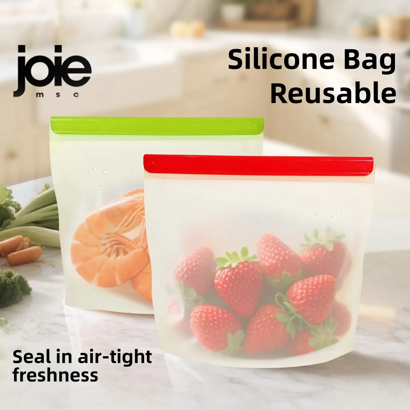 Sachets Silicone Réutilisables Hermétiques - Lot de 2 Pièces ssr