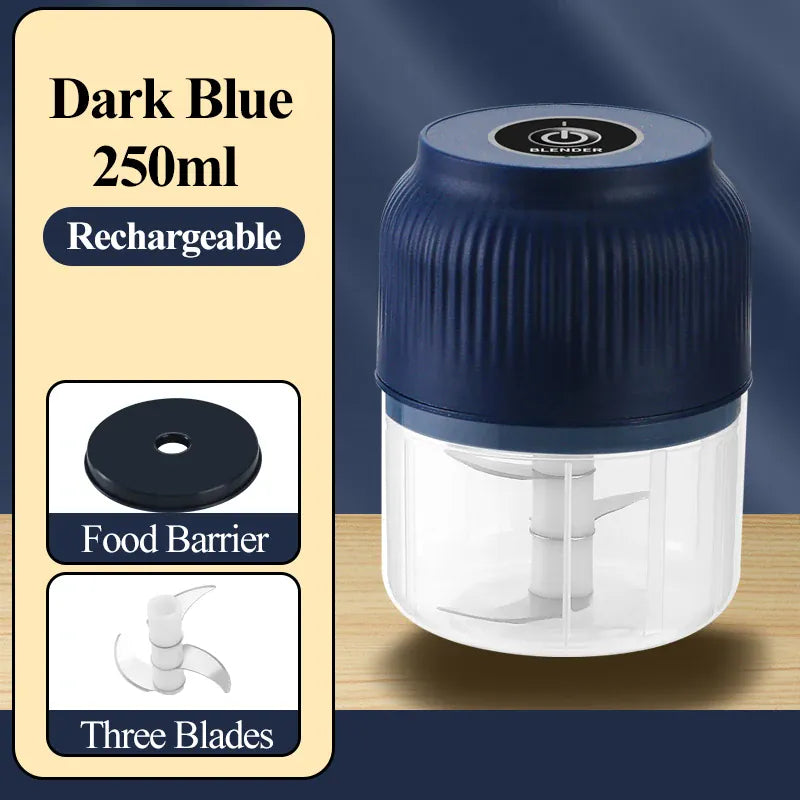 Mini Hachoir Électrique Rechargeable USB 300 ml — 6 Lames Inox hachoir electrique