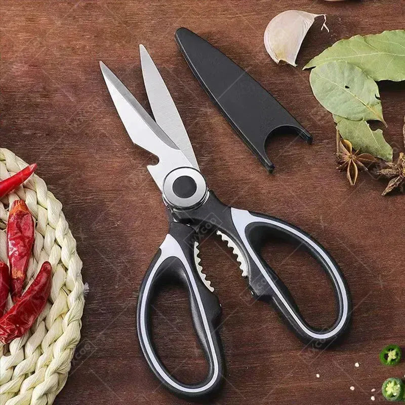 Ciseaux de cuisine inox multifonctions pour couper viandes et os ciseaux