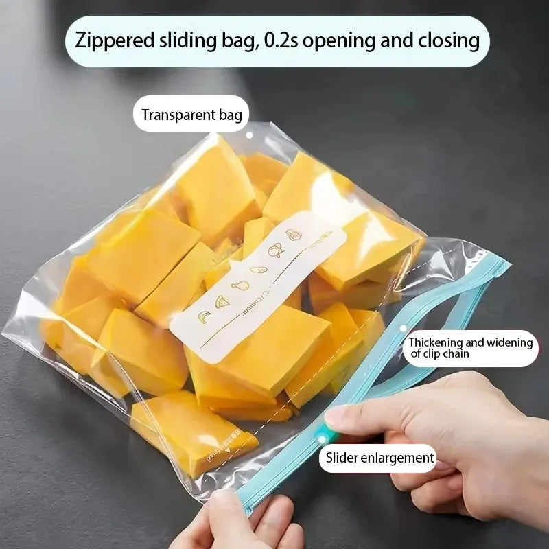 Sachets Zip Alimentaires Réutilisables Hermétiques - Lot de 12 pièces