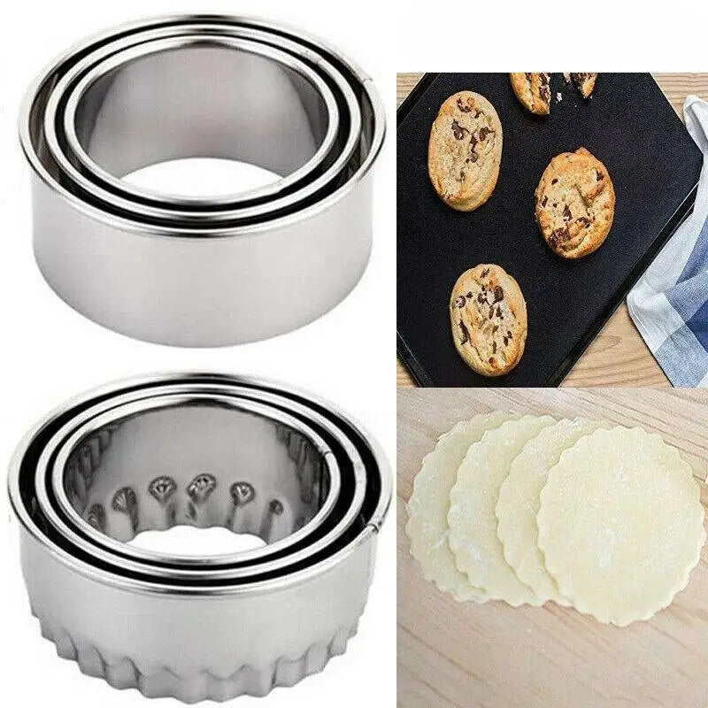 Emporte-pièces à pâtisserie en acier inoxydable - Set de 3 pièces emportepieces