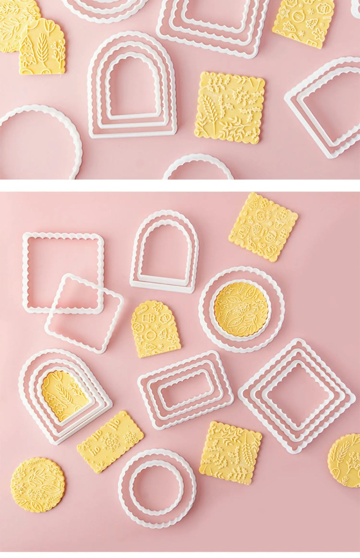 Emporte-pièces en Plastique - Set de 9 Formes Ondulées pour Gâteaux emportepieces