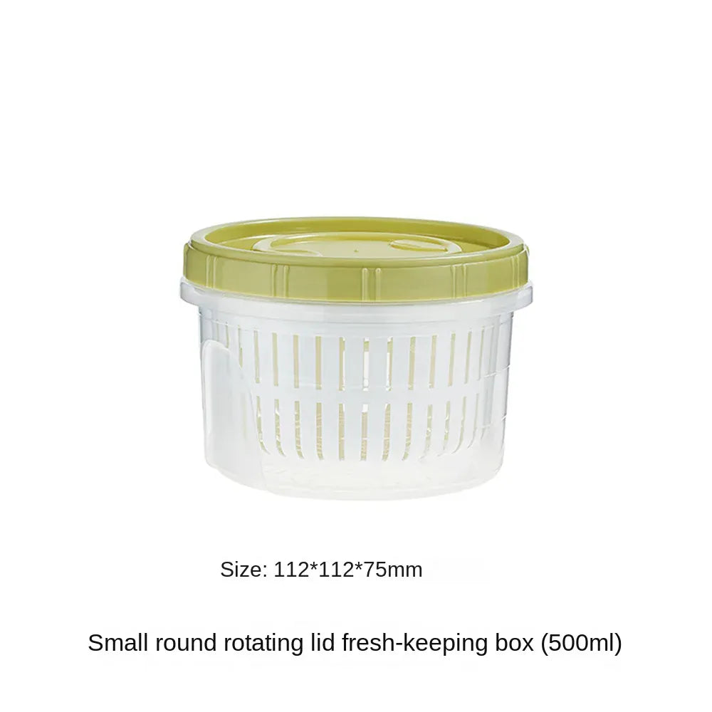 Boîte de Rangement Frigo Hermétique 700ml avec Grille Égouttoir