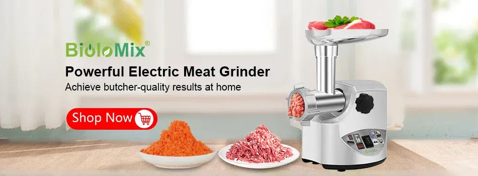 Hachoir Électrique 500W 1,8L Verre – 4 Lames Inox 304 – Dual Control Viande Légumes hachoir electrique