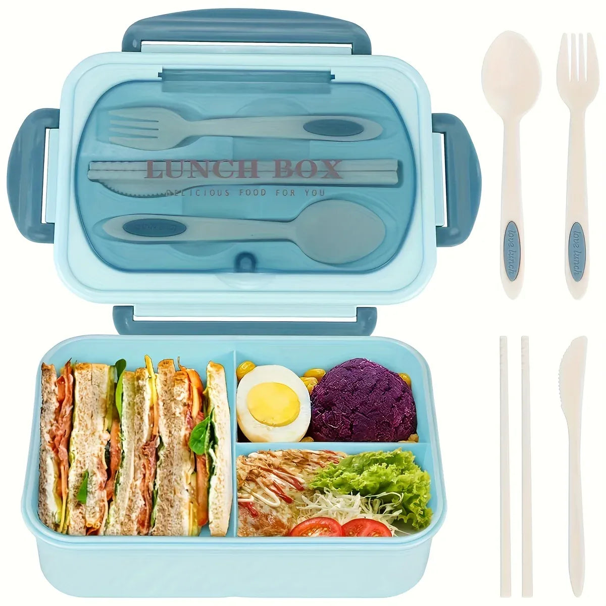 Bento Box Isotherme 2 Compartiments - Contenant Scellé Portable lunchbox