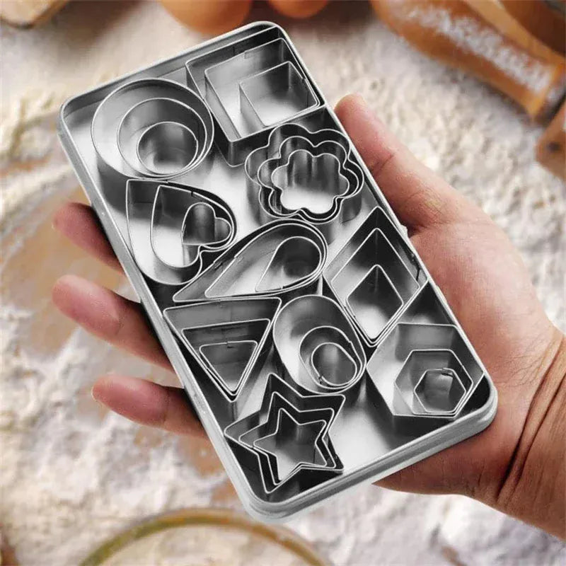 Emporte-pièces en acier inoxydable - Set de 30 formes géométriques pour pâtisserie emportepieces