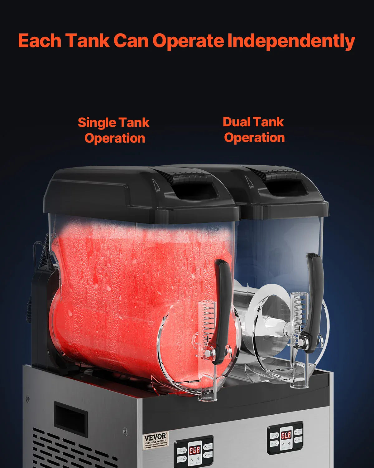 Machine à Granita Professionnelle 2×12 L — Double Cuve, 96 Boissons machine a granita