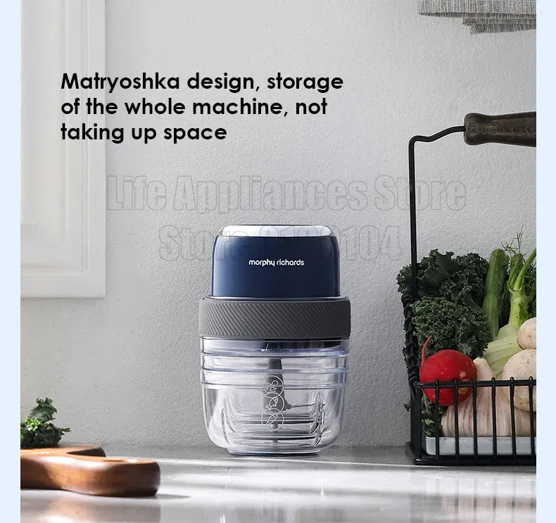 Mini Hachoir Électrique Sans Fil Rechargeable — 3 Bols, 35 W, 2000 mAh hachoir electrique