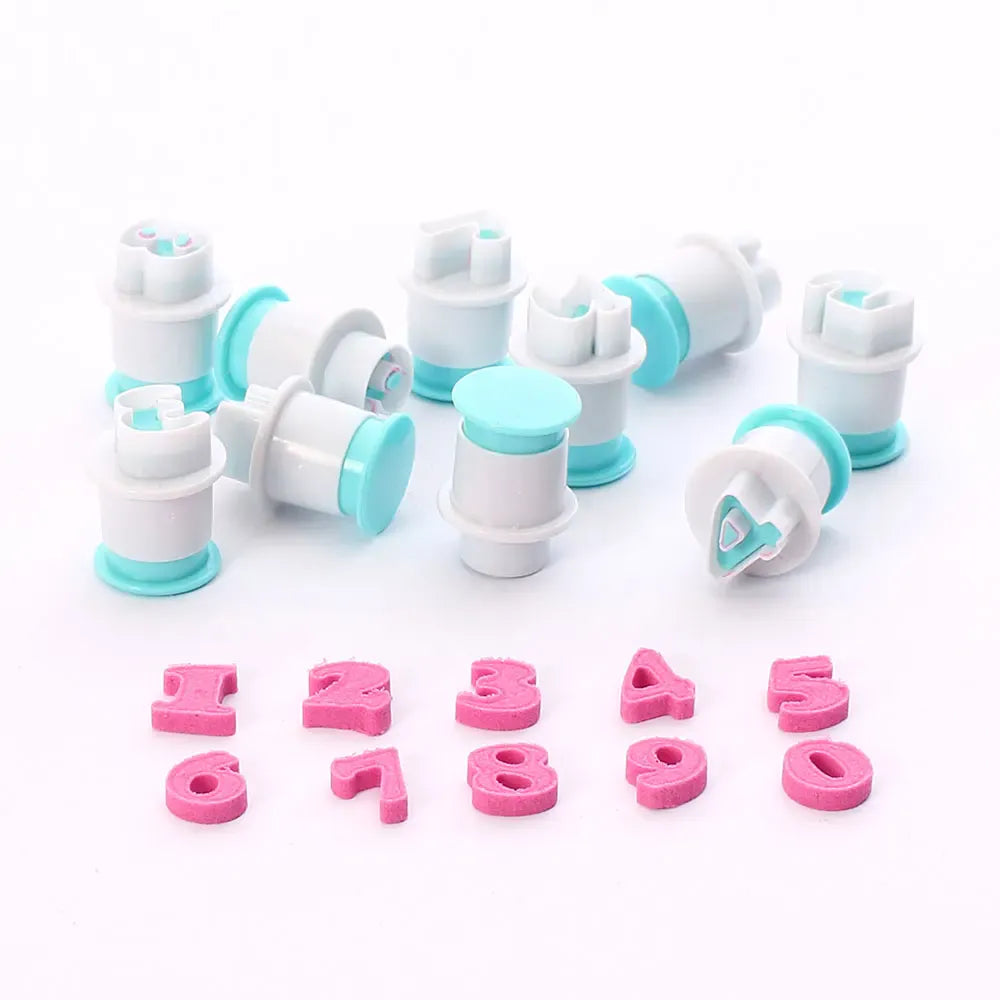 Emporte-pièces en Silicone pour Lettres et Chiffres - 36 Pièces pour Pâtisserie emportepieces