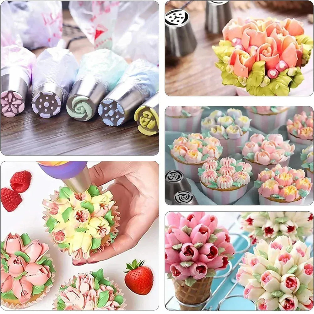 Set de 27 Douilles à Pâtisserie en Acier Inoxydable pour Décoration de Gâteaux douillepoche