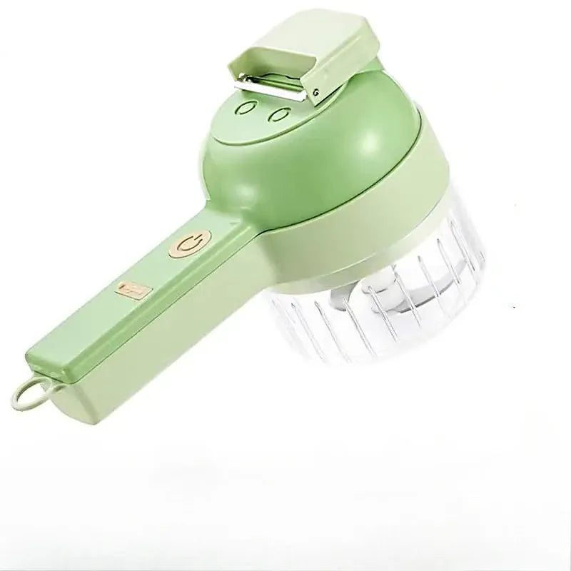 Mini Hachoir Électrique Sans Fil 4-en-1 — Ail, Légumes, Viande — Rechargeable USB mini hachoir