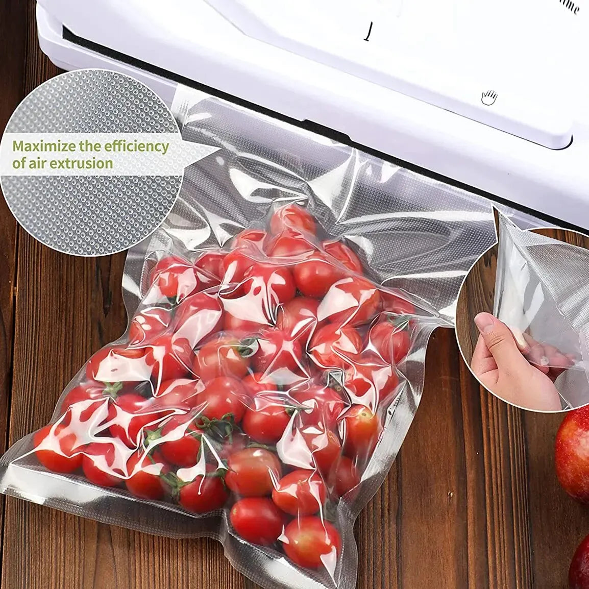 sac de conservation sous vide réutilisable