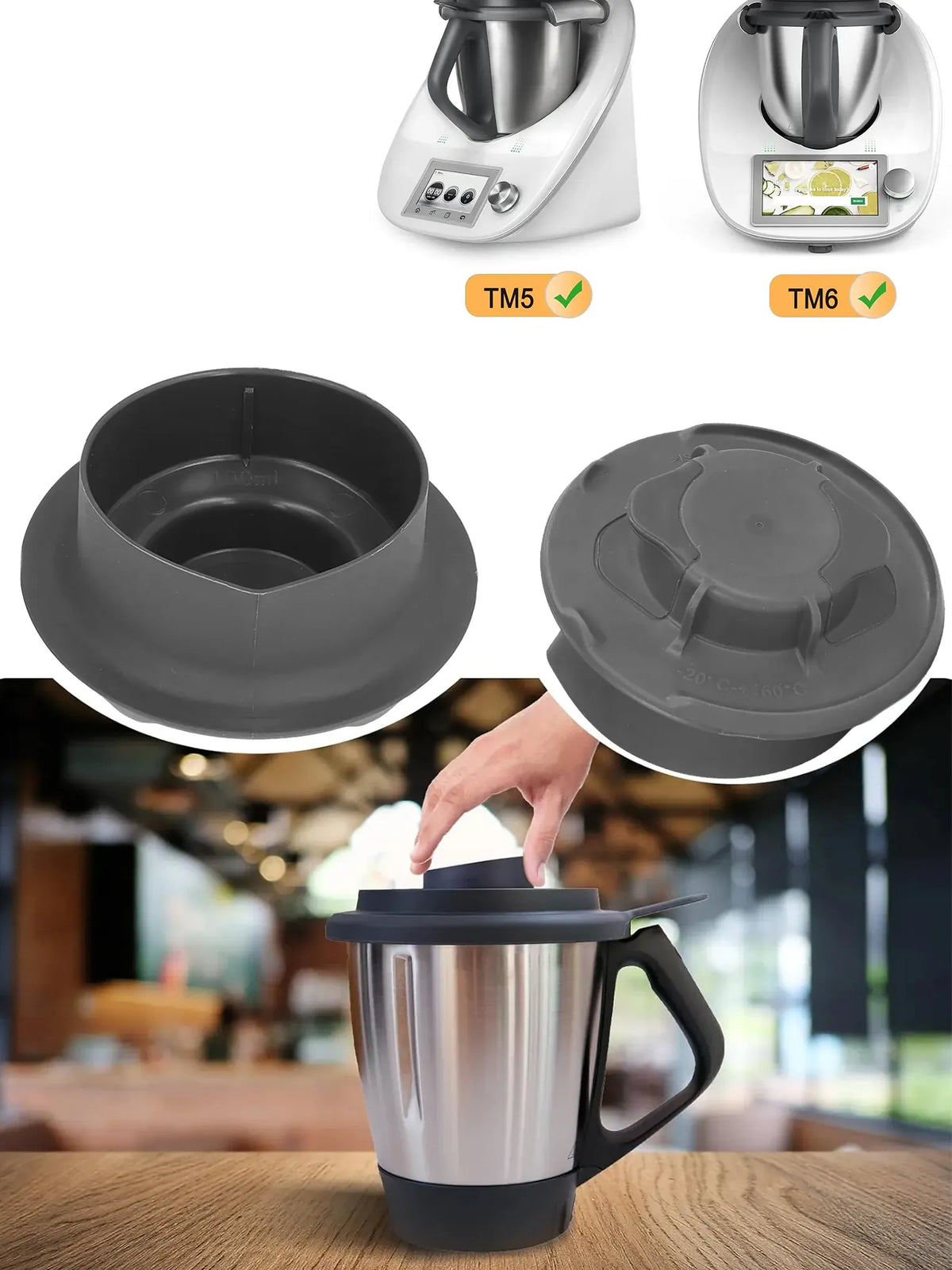 Lid Cap Thermomix 50 ml 100 ml pour TM5 et TM6 - Précision Utilisation Thermomix