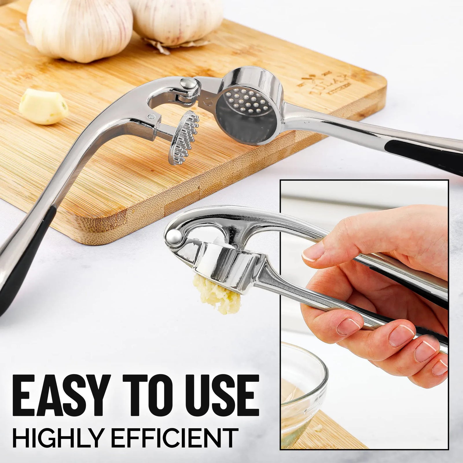 Presse-Ail Inox Manuel avec Éplucheur et Nettoyeur Inclus presseail