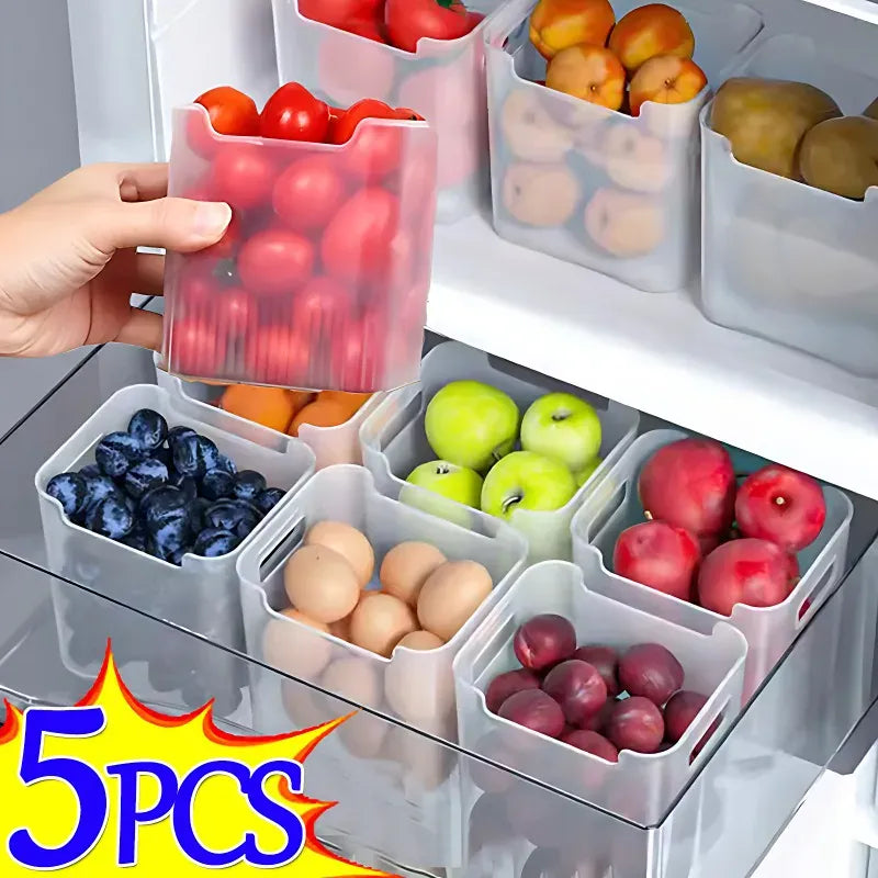 Bac de Rangement Frigo 15 Pièces Organisateur Alimentaire Empilable