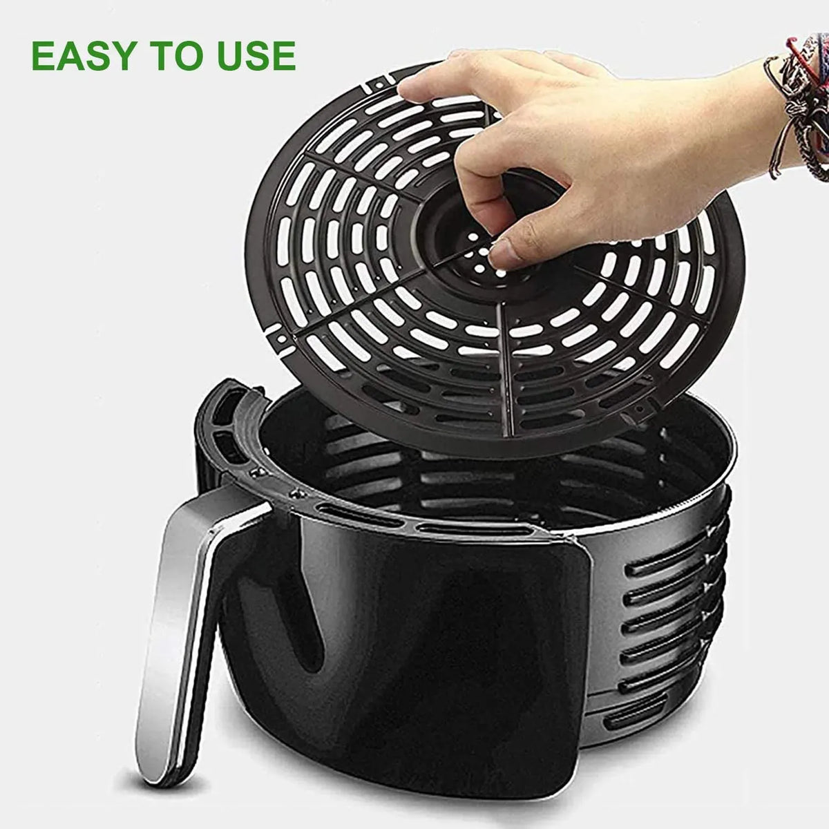 Grille Antiadhésive Air Fryer Rond 24 cm - Accessoire de Cuisson Air Fryer