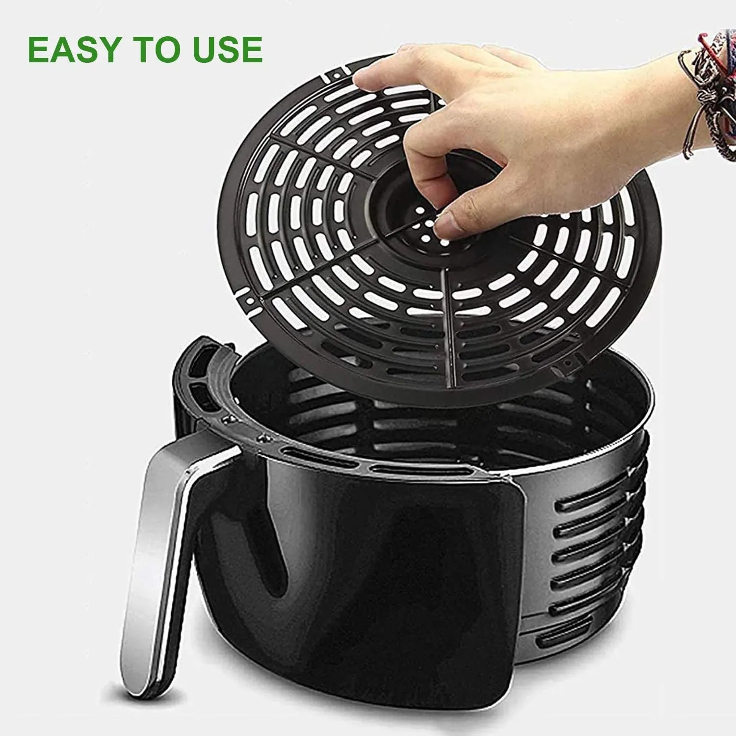 Grille Antiadhésive Air Fryer Rond 24 cm - Accessoire de Cuisson Air Fryer