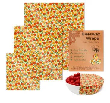 Film Alimentaire Réutilisable en Cire d'Abeille - Lot de 6 far