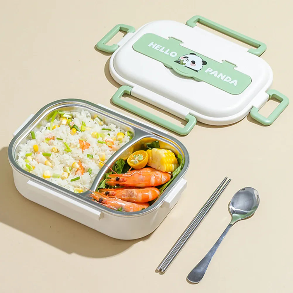 Bento pour enfants à 2/4/5 compartiments avec Couverts « Hello Panda » Bento