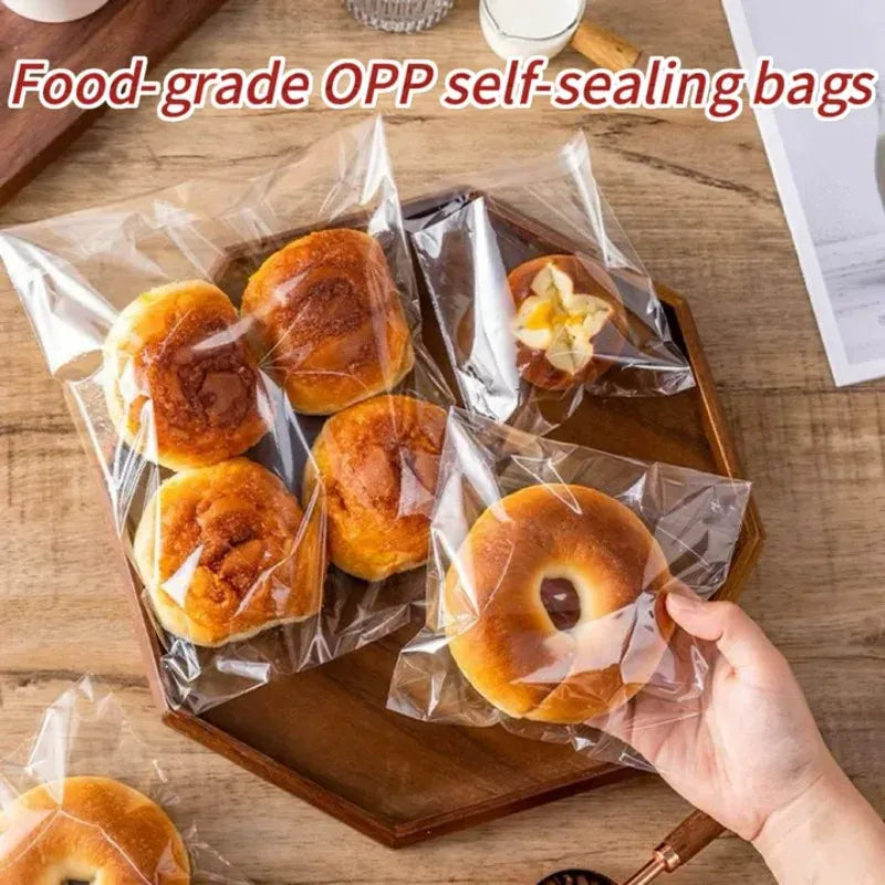 Sachets Zip Alimentaires Transparent Resealables - Lot de 100 pièces