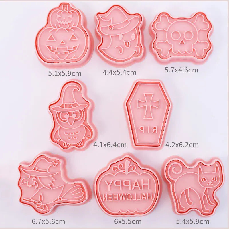 Emporte-pièces à Biscuits - Set de 8 Découpeurs en Plastique 3D emportepieces