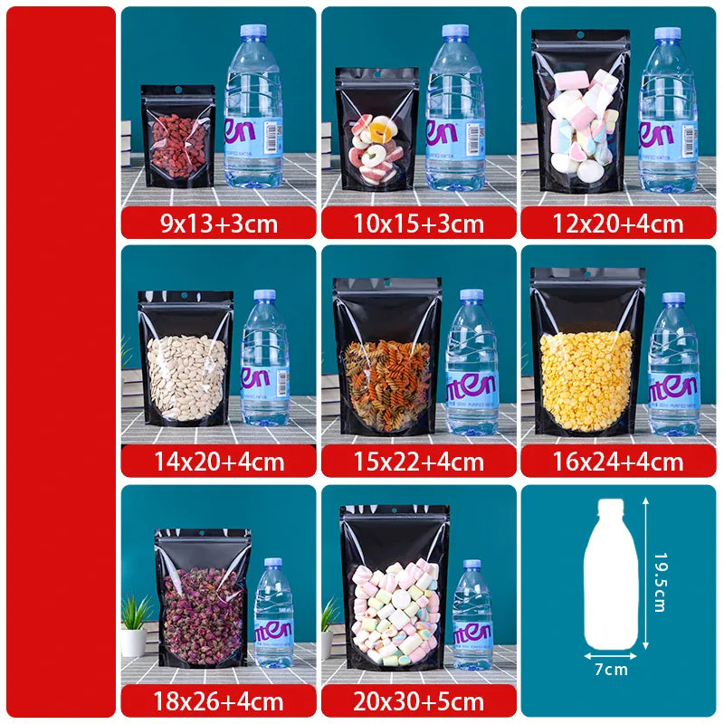 Sachets Kraft Réutilisables Lot de 100 pièces Transparent 20x30cm