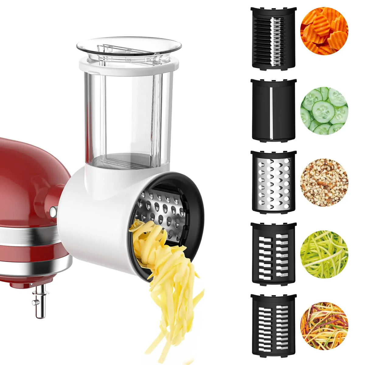Accessoire Râpe et Trancheuse pour Robot KitchenAid — 4 Lames Inox KitchenAid