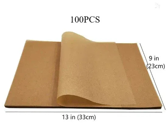 Papier Cuisson Jetable Antiadhésif - Lot de 100 Pièces Air Fryer