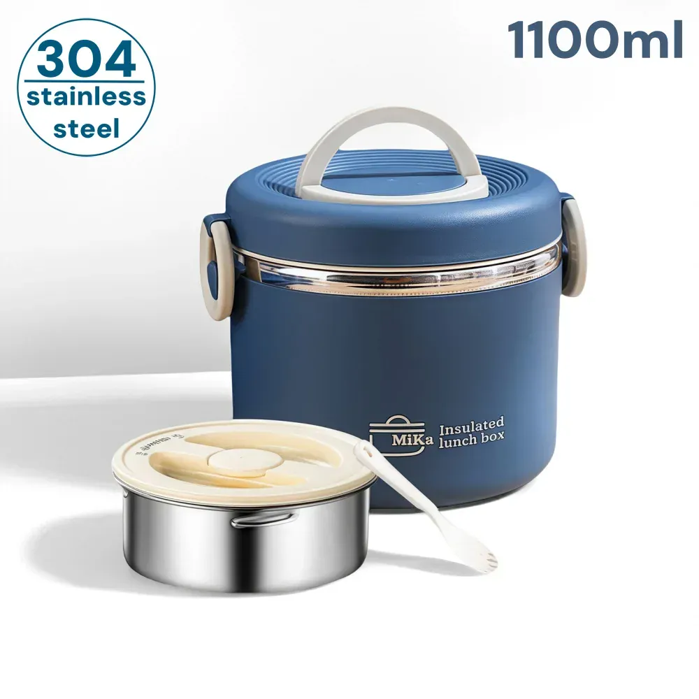 LunchBox Isotherme Inox 304 — 2 Niveaux 1100 ml, Chaud 6 h / Froid 8 h, Sans BPA lunchbox