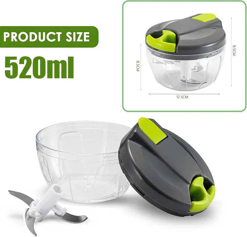 Hachoir Manuel 520ml 900ml | Couper Légumes et Ail Portable hachoir manuel