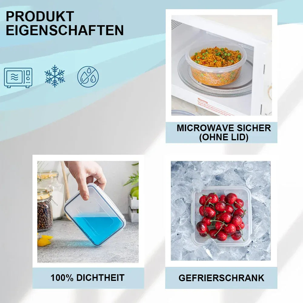 boîtes en plastique avec couvercle hermétique