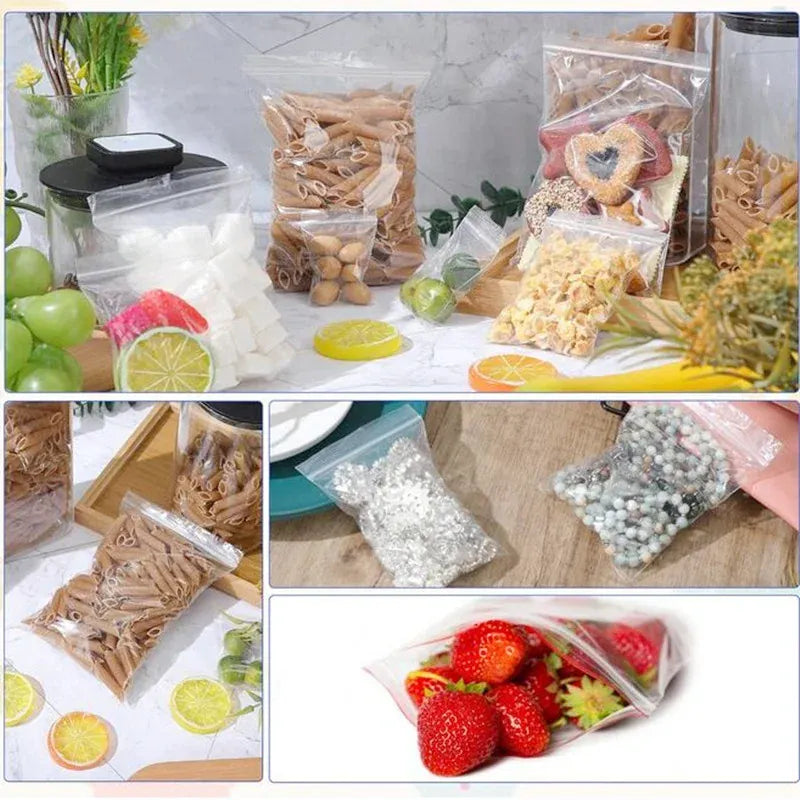 Sachets Zip Alimentaires Hermétiques - Lot de 50 pièces 20x30 cm