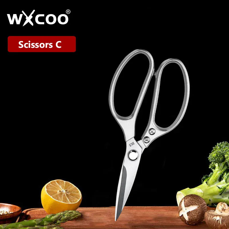 Ciseaux de cuisine multifonctions en inox pour découpe de viandes ciseaux