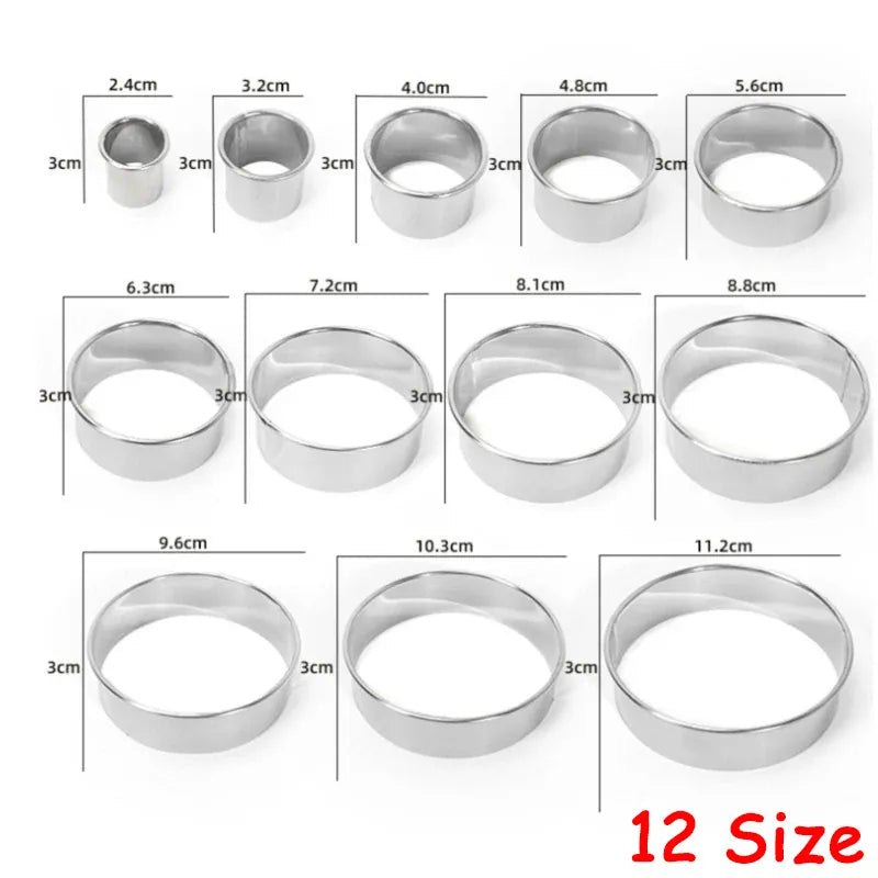 Emporte-pièces en acier inoxydable - Set de 12 pièces pour pâtisserie emportepieces