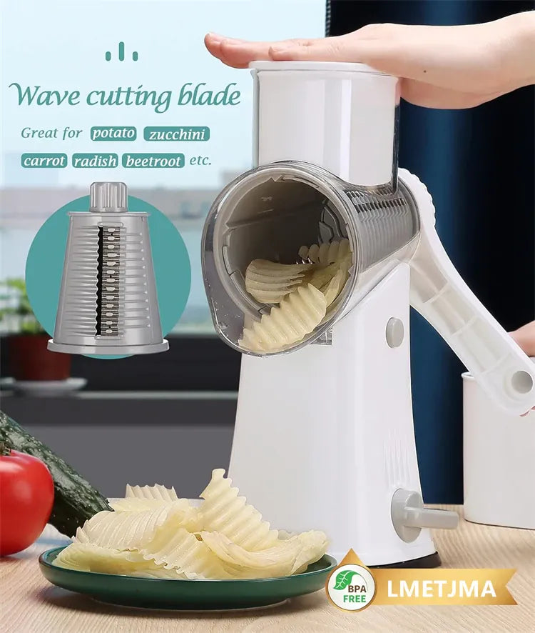 Râpe à fromage 5 en 1 avec mandoline et coupe légumes multifonctionnelle Coupe Légumes