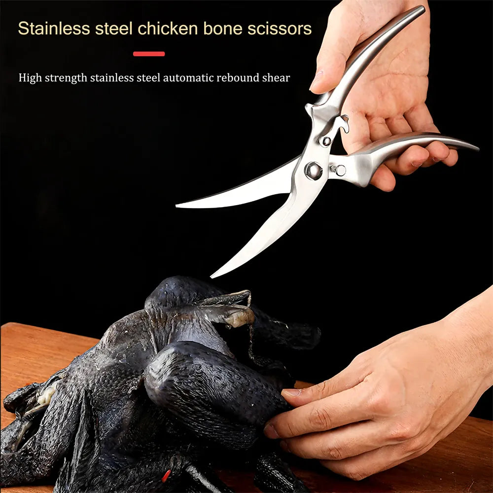 Ciseaux de cuisine multifonctions avec poignée anti-glisse 3 pièces ciseaux