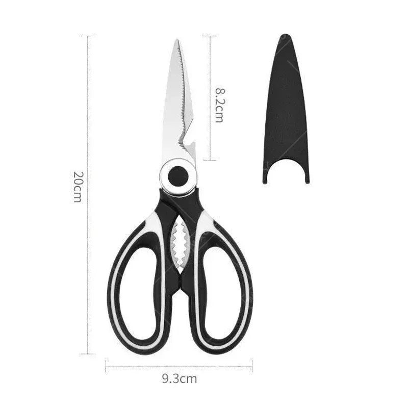 Ciseaux de cuisine multifonctions en inox pour découpe de viandes ciseaux