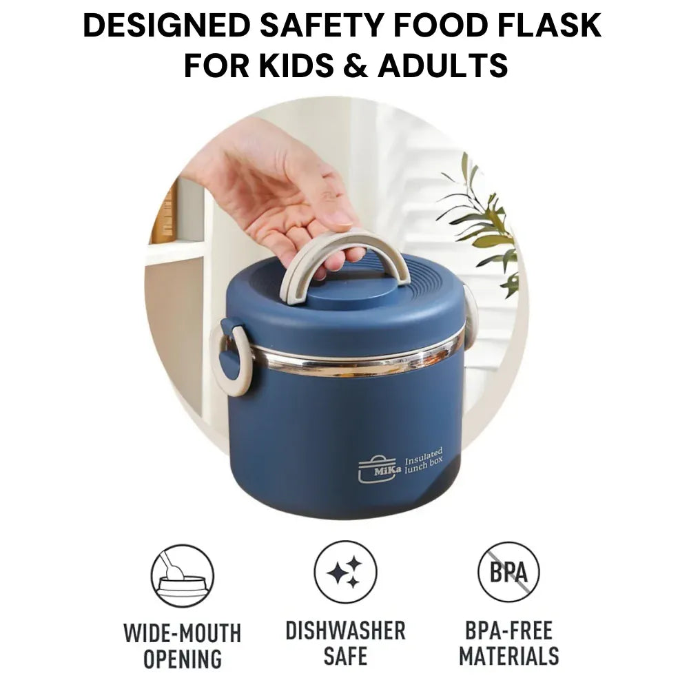 LunchBox Isotherme Inox 304 — 2 Niveaux 1100 ml, Chaud 6 h / Froid 8 h, Sans BPA lunchbox