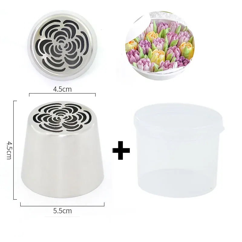 Douilles à Pâtisserie en Acier Inoxydable pour Fleurs 3D - 8 Pièces douillepoche